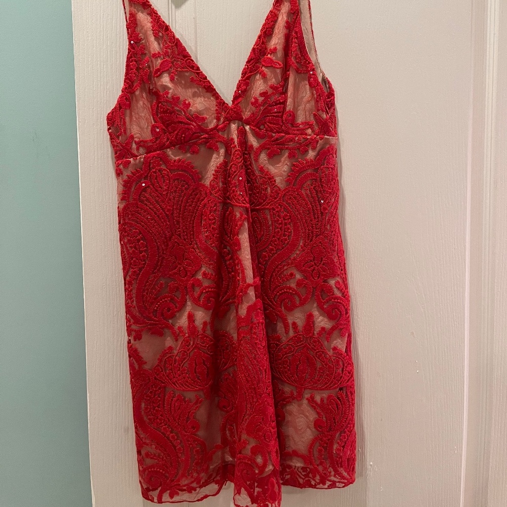 FREE PEOPLE NIGHT SHIMMER MINI DRESS